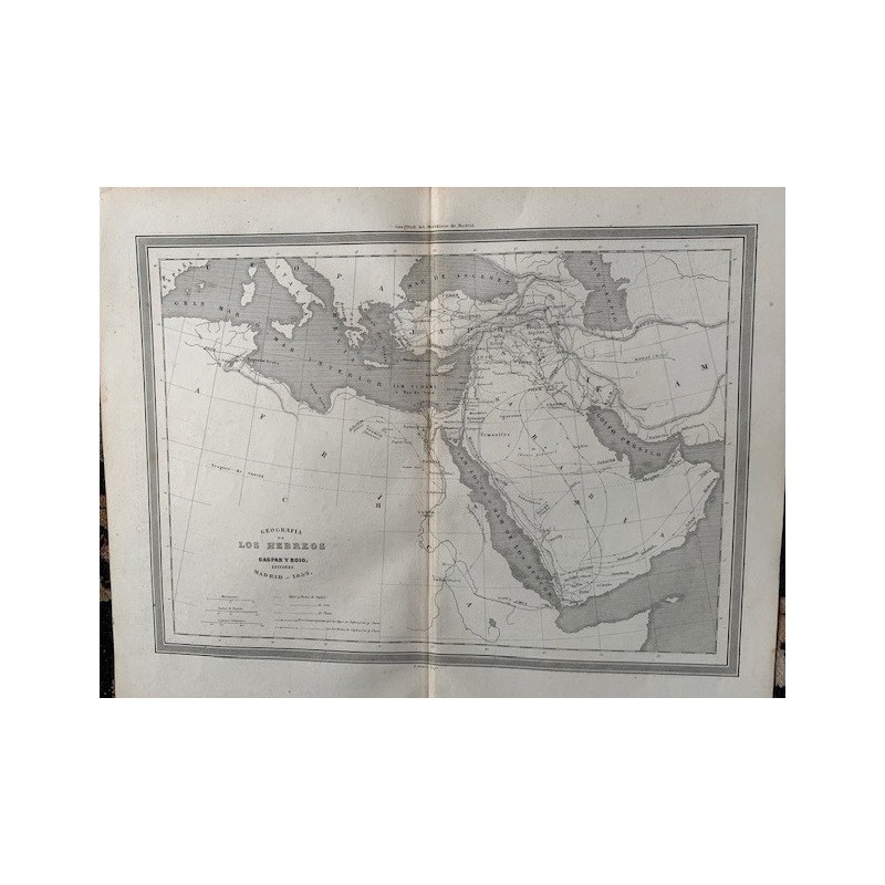 Geografia de los Hebreos grabado por Alabern