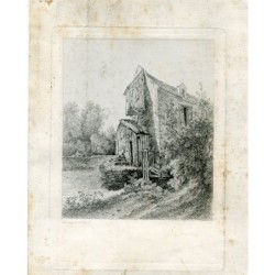 Maison de campagne dessinée et gravée par Pierre Gabriel Berthauld