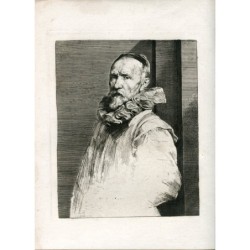Jean de Wael Portrait by Amand-Durand - After Van Dyck - Antique etching 19th century