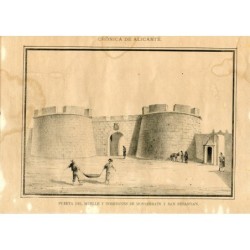 Alicante. Hafentor und die Türme von Montserrate und San Sebastian