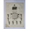 Arab Baths of Girona - Antique architectural print 1810 - Alexandre Laborde