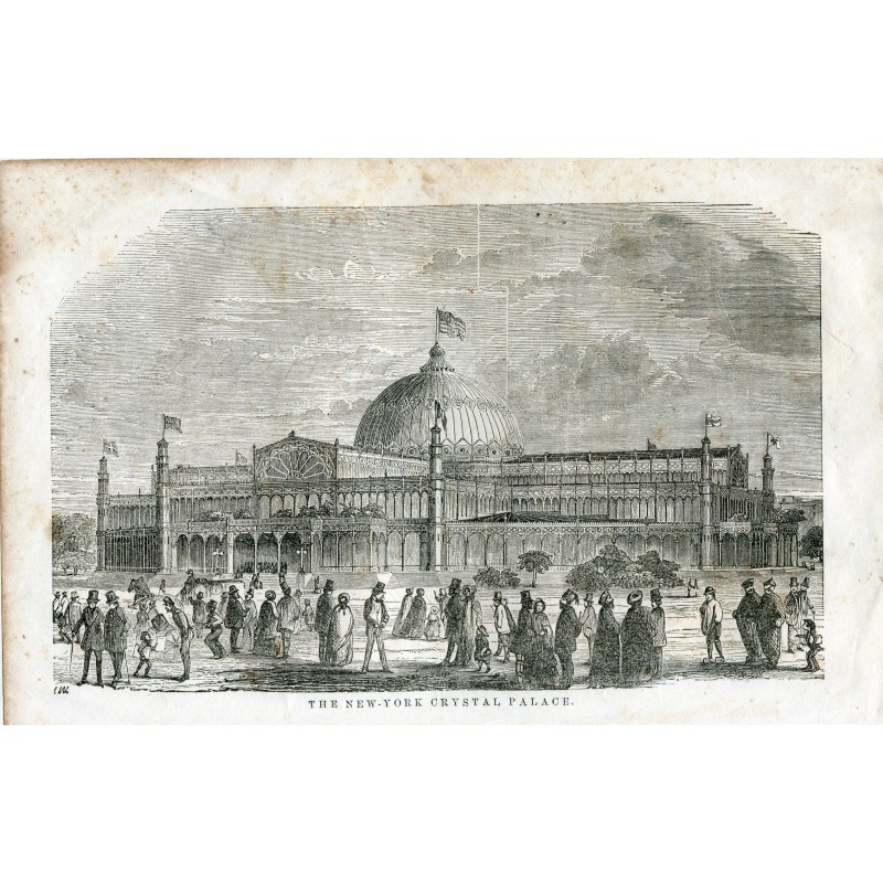 Incisione antica. New York, Crystal Palace, 1853.