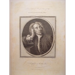«Alexader Pope Efqr.» Grabó Goldar (Oxford,1729-Londres,1795), siguiendo obra de A. Pond.