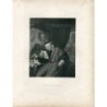 Un avocat dans son cabinet. Gravure ancienne de W.H. Worthington d'après A. Ostade.