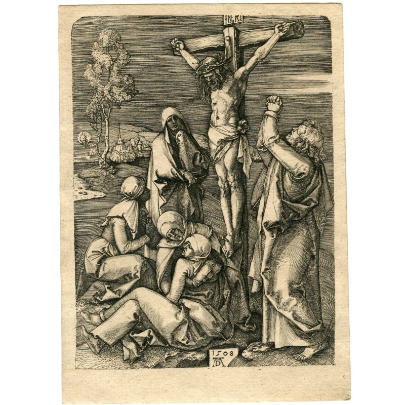 Acquaforte di Gesù Cristo espirato sur la Croix di Amand-Durand secondo Albrecht Dürer, 1873