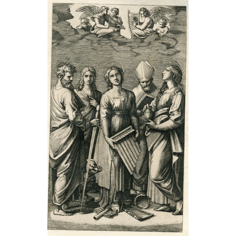 The Ecstasy of St. Cecilia. Amand-Durand after Marcantonio Raimondi and Raphael (c.1875)
