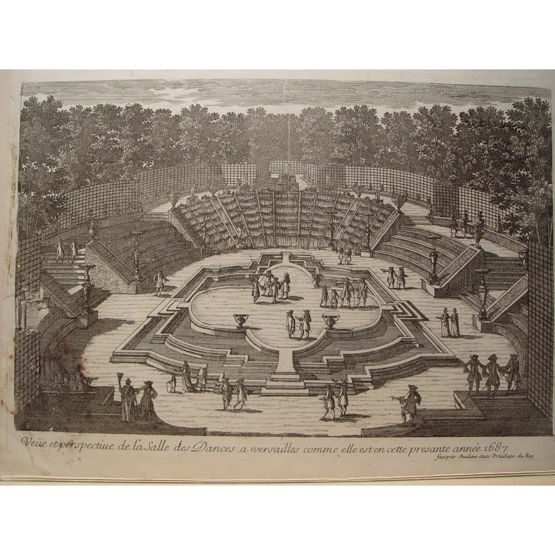 La Salle des Dances a Versailles as it is in this present year 1687. He drew and engraved Pierre Aveline (Paris, 1656-1722)