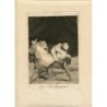 Gravure de Goya. « Ils l'ont emportée ! ». Planche 8 de la série de gravures Les Caprices, 10e édition.