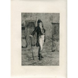 Portrait d'un soldat - D'après William Quiller Orchardson - Estampe de 1881