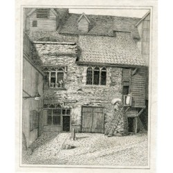 Winchester Palace nel 1800 - Stampa antica - Smith's Antiquities of London