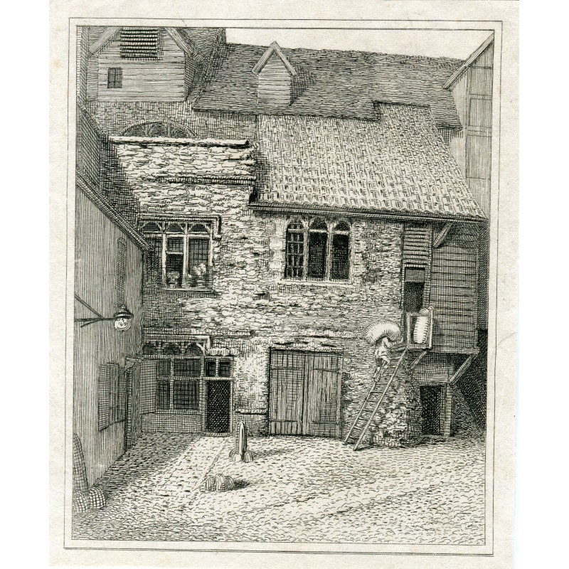 Winchester Palace in 1800 - Antique print - Smith’s Antiquities of London