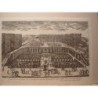 Perspective de l'Orangerie et du Château de Versailles du costé du Jardin. Pierre Aveline (Paris, 1656-1722) dessine et grave.