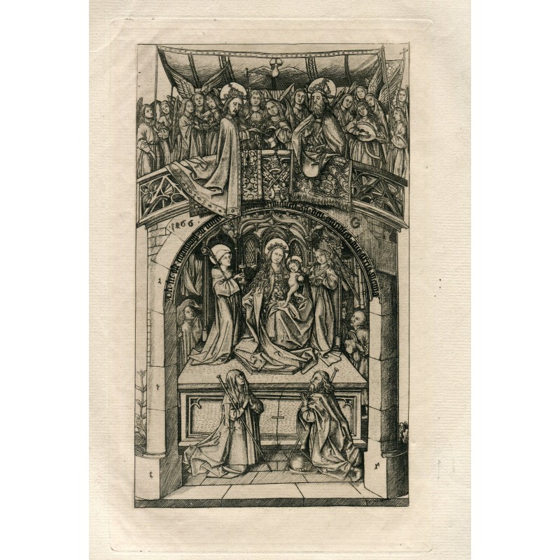 La Grande Vergine di Einsiedeln, secondo Il Maestro ES 1466 - Heliogravure di Amand Durand