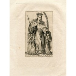 Sainte Ursule et les 11 000 vierges martyres - héliogravure