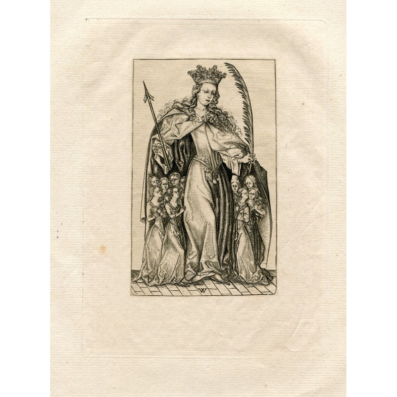 Sainte Ursule et les 11 000 vierges martyres - héliogravure