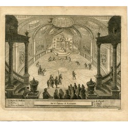 View of the interior of the Pantheon. Engraving by Pieter Van der Aa