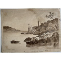 Dartmouth Castle, Devon – Aquarell datiert 1834