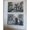 Hudibras vaincu par Trulla (planche 5) et Hudibras en tribulation (planche 6) - édition Heath de 1822