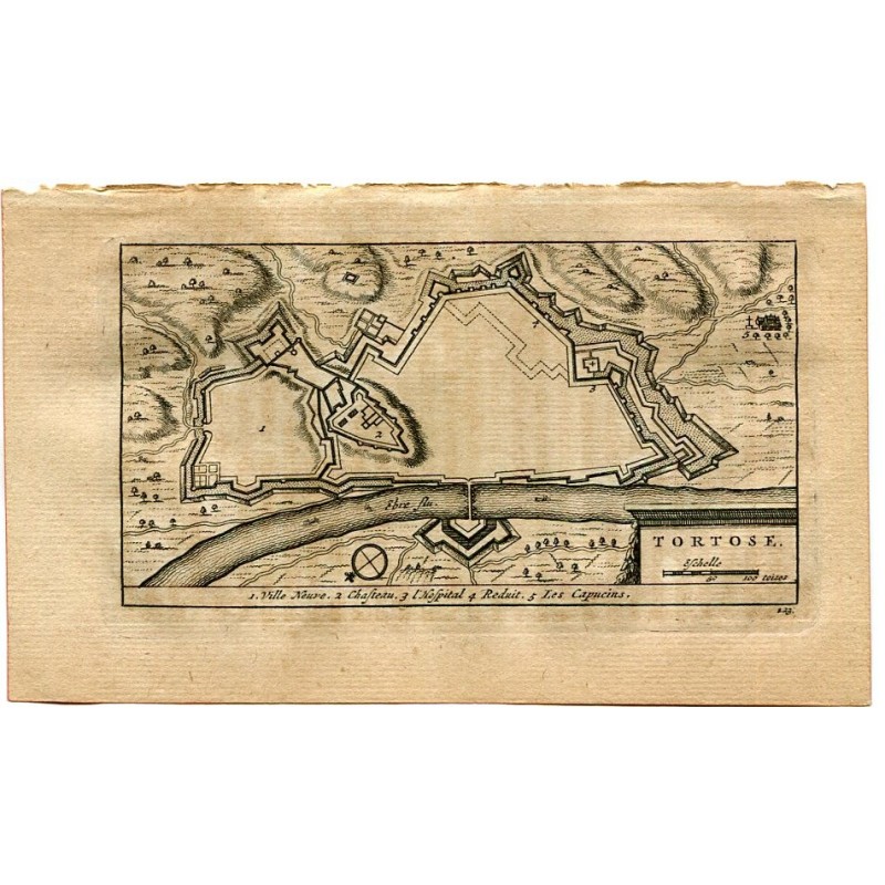 Tortosa. Engraving by Pieter van der Aa. 1715