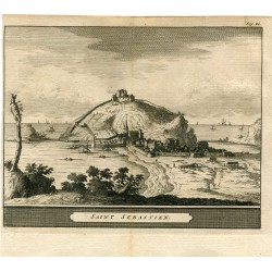 Vista San Sebastian por Pieter vander Aa, 1707