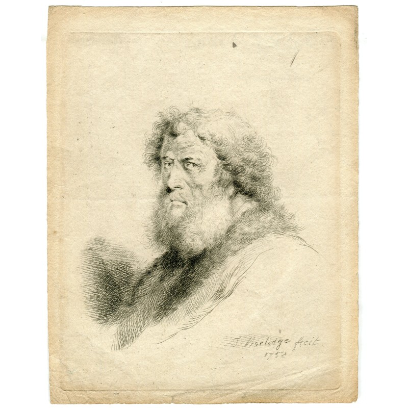 Head of an old man, 1752- Thomas Worlidge, "The English Rembrandt"