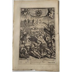 Bibel. Die Zerstörung von Haj (Mekka), gestochen von FH Van Hove nach einer Zeichnung von G. Freeman