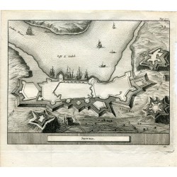 Portugal. Setubal. Engraving by Pieter vander AA, 1707