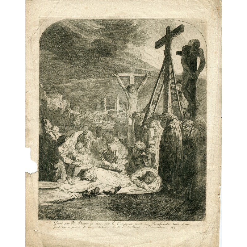 The Lamentation over the Dead Christ by Picart - 1734 engraving