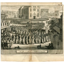 Procession des Pelerins á Compostelle por Pieter Vander Aa, 1707