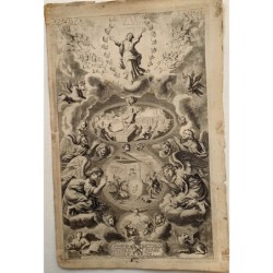 Bibbia. Ascensione di Cristo al cielo, incisione del XVII secolo