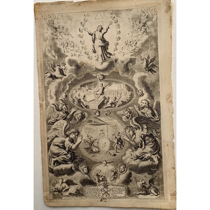 Bible. Christ's Ascension to Heaven, 17th-century engraving