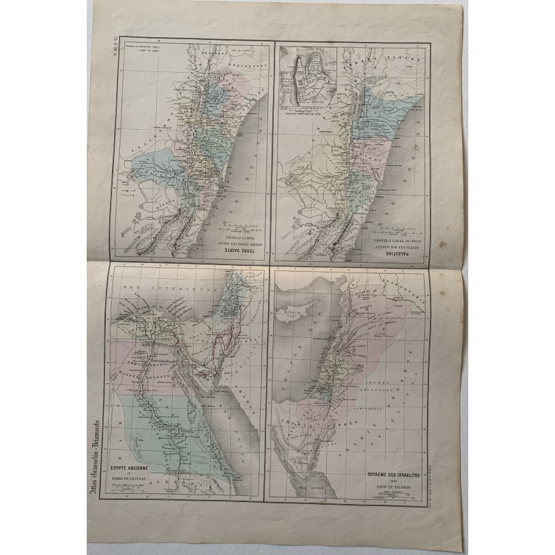 Quatre cartes de lieux bibliques, 1853