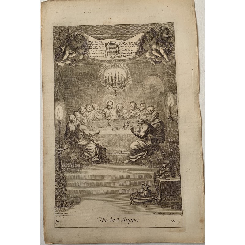 Bible. La Cène, gravée par Richard Blome, 1690
