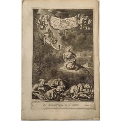 Bible. Notre Sauveur priant dans le jardin, gravée par Richard Blome, 1690