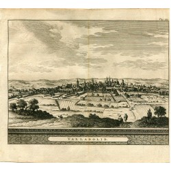 Vista de Valladolid, grabado por Pieter vander Aa, 1707.