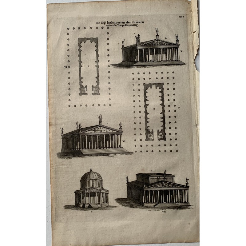 Architettura greca antica - Edizione olandese della Bibbia illustrata, 1690