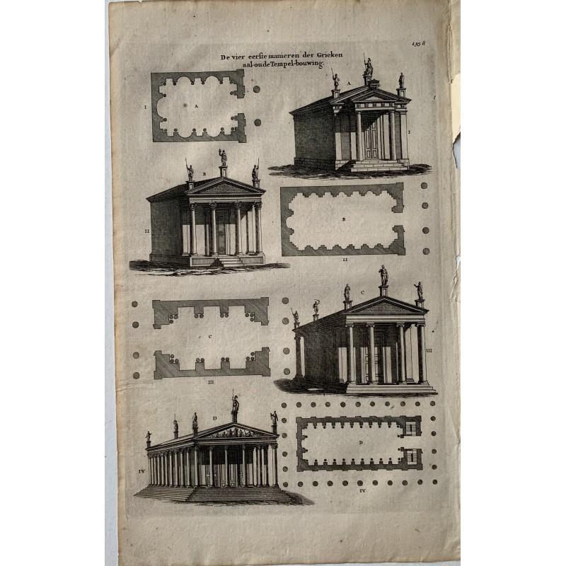 Antike griechische Tempel – Niederländische Ausgabe der illustrierten Bibel, 1690