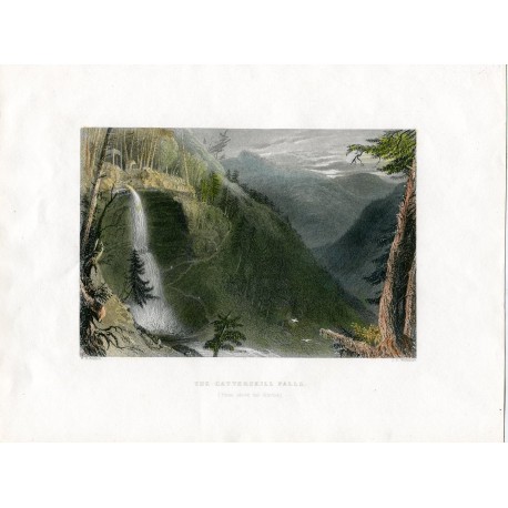 Estados Unidos. New York. The Catterkill Falls grabado por J.T. Willmore, 1840