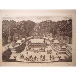 Ansicht und Perspektive des Wassertheaters in Versailles. Gezeichnet und gestochen von Pierre Aveline (Paris, 1656–1722).