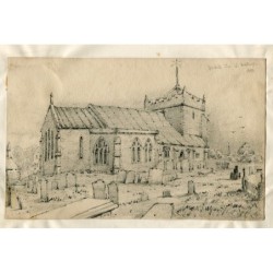 England. Hastings. Brexhill Church. Drawing. Dated 1847