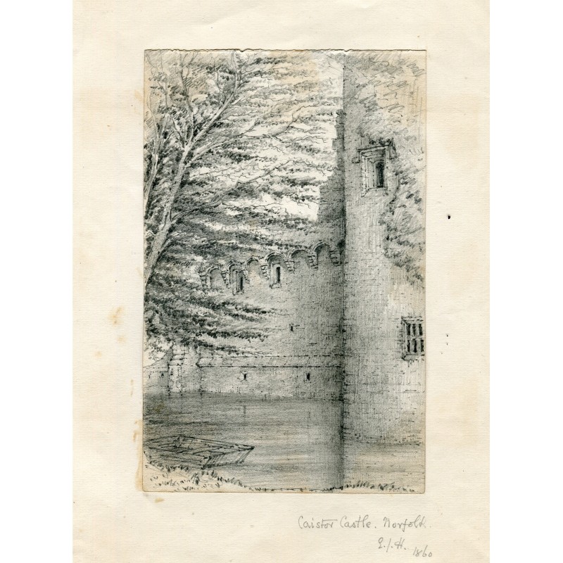 Castello di Caister, Norfolk - disegno del 1860