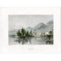 Lago George (Caldwell). a partir de obra de WH Barlett. Grabado por S. Fisher (1840)