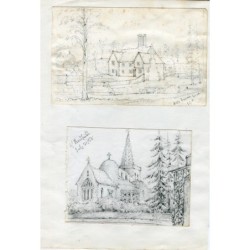 England. Hole Farm and Barfield, signed initials, dated 1868