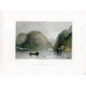 Tobogán de Rogers, lago George. a partir de obra de Thomas Creswick. Grabado por John Cousen (1839)