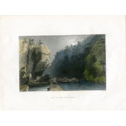 EEUU View on the Erie, Canal grabado por J.T.Willmore, 1840