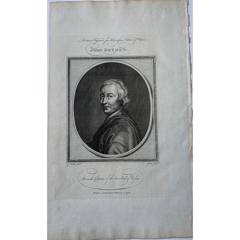 Portraits. John Dryden. Engraved by Goldar, drawn by G. Kneller.