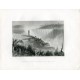 Horseshoe Falls, Niagara - Avec la tour. d'après les travaux de WH Barlett. Gravure de R. Brandard (1840)