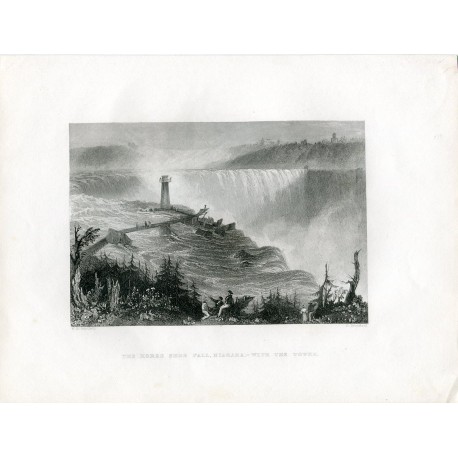 E.E.U.U. The horse shoe fall, Niagara with the tower grab. R.Brandard