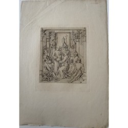 1878. Boccace präsentiert sein Buch Mainardo Cavalcanti. Heliogravüre von Amand-Durand nach Cristofano Robetta