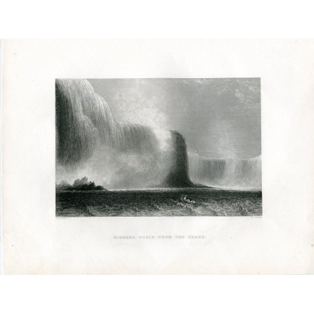 EEUU Niagara falls from the ferry, grab. Por J. Cousen